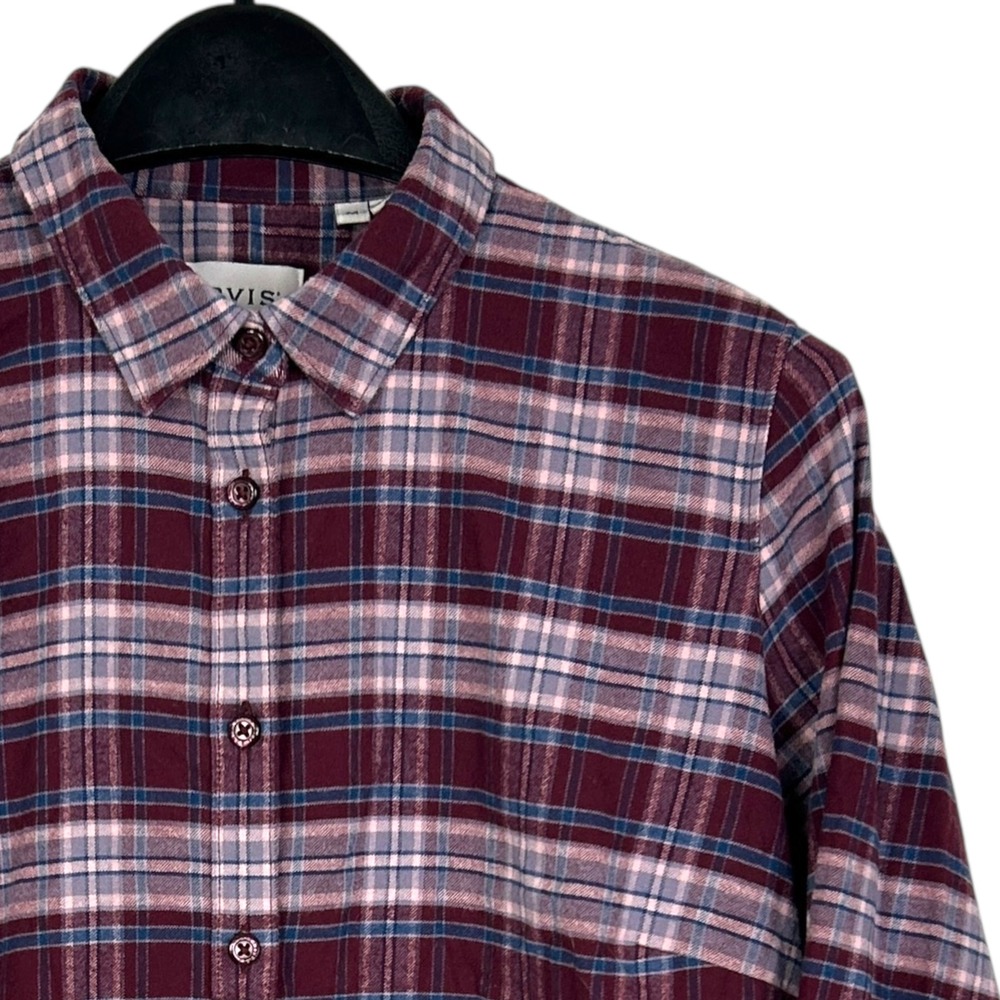 Orvis Performance Flannel Shirt‎ Plaid Button Up L/S Cotton Blend Comfort M